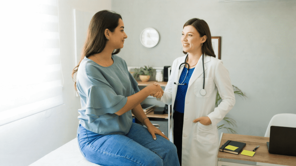 A patient has been thoroughly consulted by the doctor regarding the weight loss protocol.