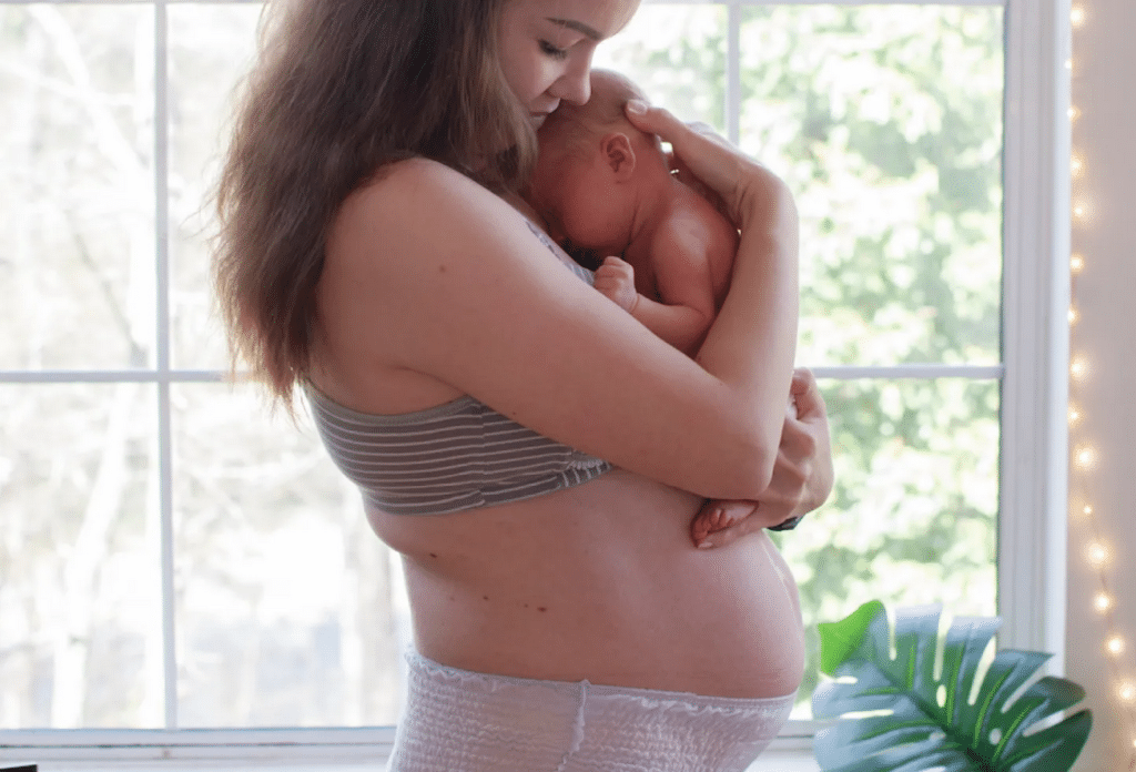 A postpartum woman in her 30s may struggle to lose weight because her body has not yet returned to its previous metabolic set point.