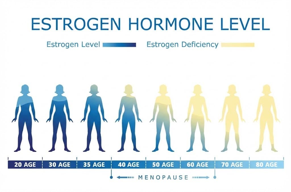 The years preceding menopause trigger erratic estrogen production.