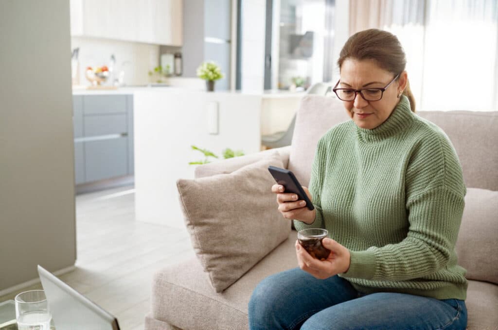 A woman is researching information about which medications to bring to her first weight loss consultation.